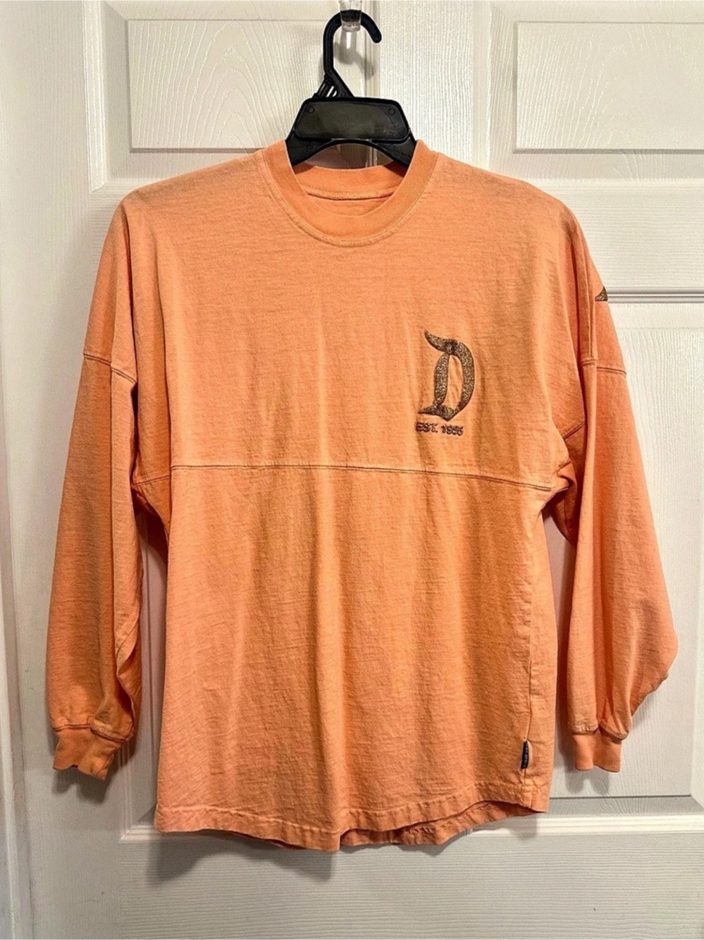 Disney Parks Spirit Jersey Coral Long Sleeve Size XS